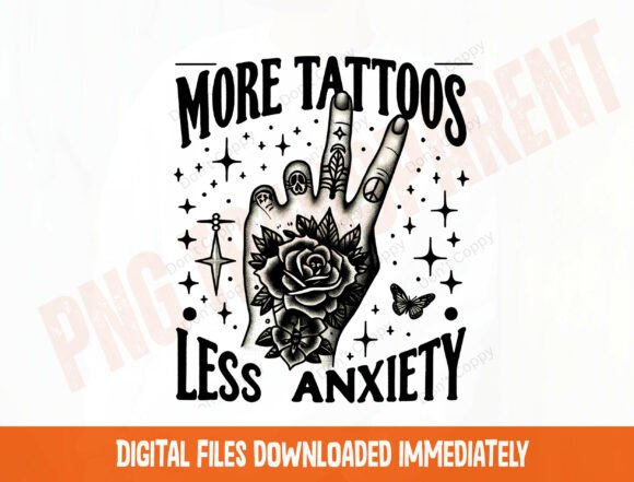 Black Ink Tattoo PNG Design, More Tattoo: A Bold Statement for Self-Expression