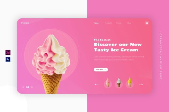 Creamysta Landing Page: A Professional and Customizable Design Solution