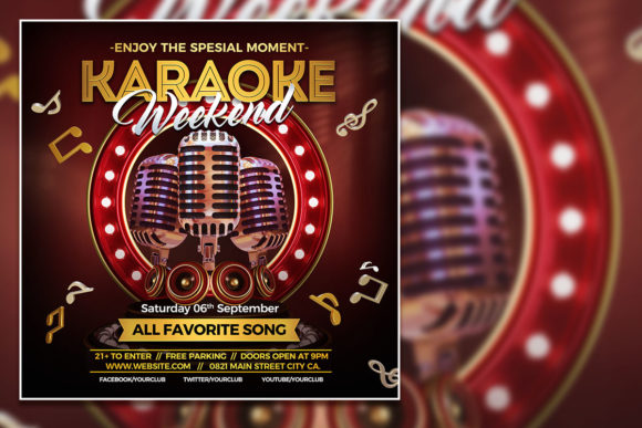 Modern Style Karaoke Social Media Post