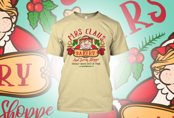 Mrs Claus Bakery Funny Christmas Baking T-Shirt Design: A Creative and Practical Choice for Holiday Enthusiasts